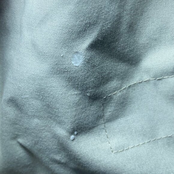 Eddie Bauer Mens Goosedown Coat / Parka Beige Size S Warm Cozy Winter *NO HOOD* - Picture 6 of 11